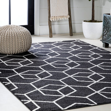 Tumbling Blocks Modern Geometric Area Rug